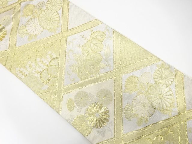 JAPANESE KIMONO / ANTIQUE FUKURO OBI / WOVEN PAULOWNIA